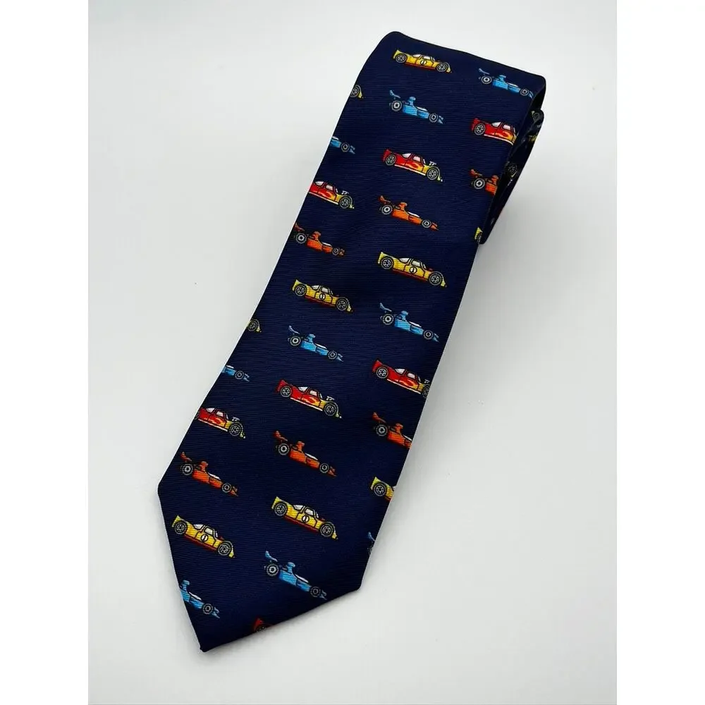 Wembley Boys Dark Blue Racecar Tie